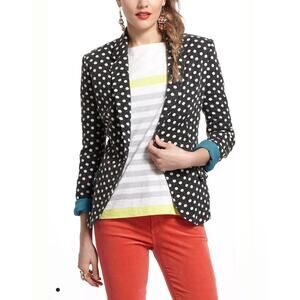 Polka Dot Blazer - Black and White